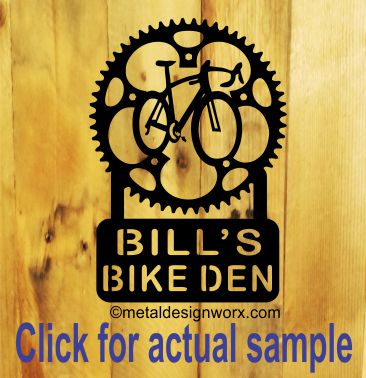 Bicycle Address Sign Metal
